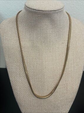 Classic Gold Herringbone Chain Necklace - Women's Jewelry